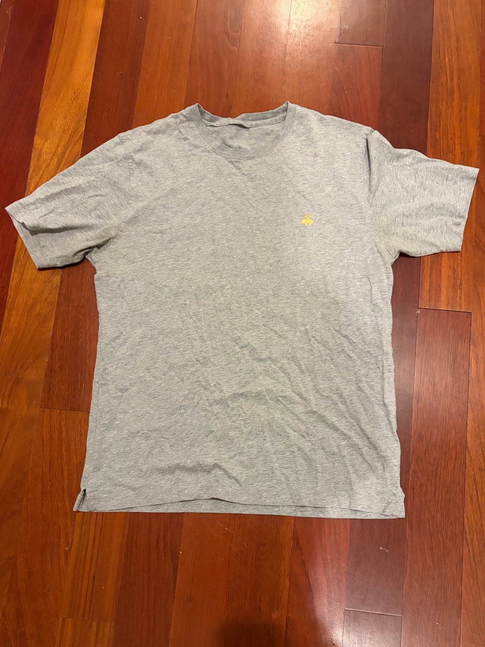 Brooks Brothers Gray Short Sleeve Crewneck Tee with Gold Logo